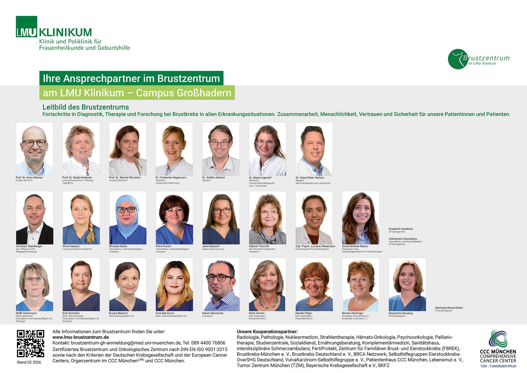 Team des Brustzentrums am Standort Großhadern