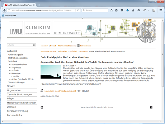 Detailansicht Infothekmeldung