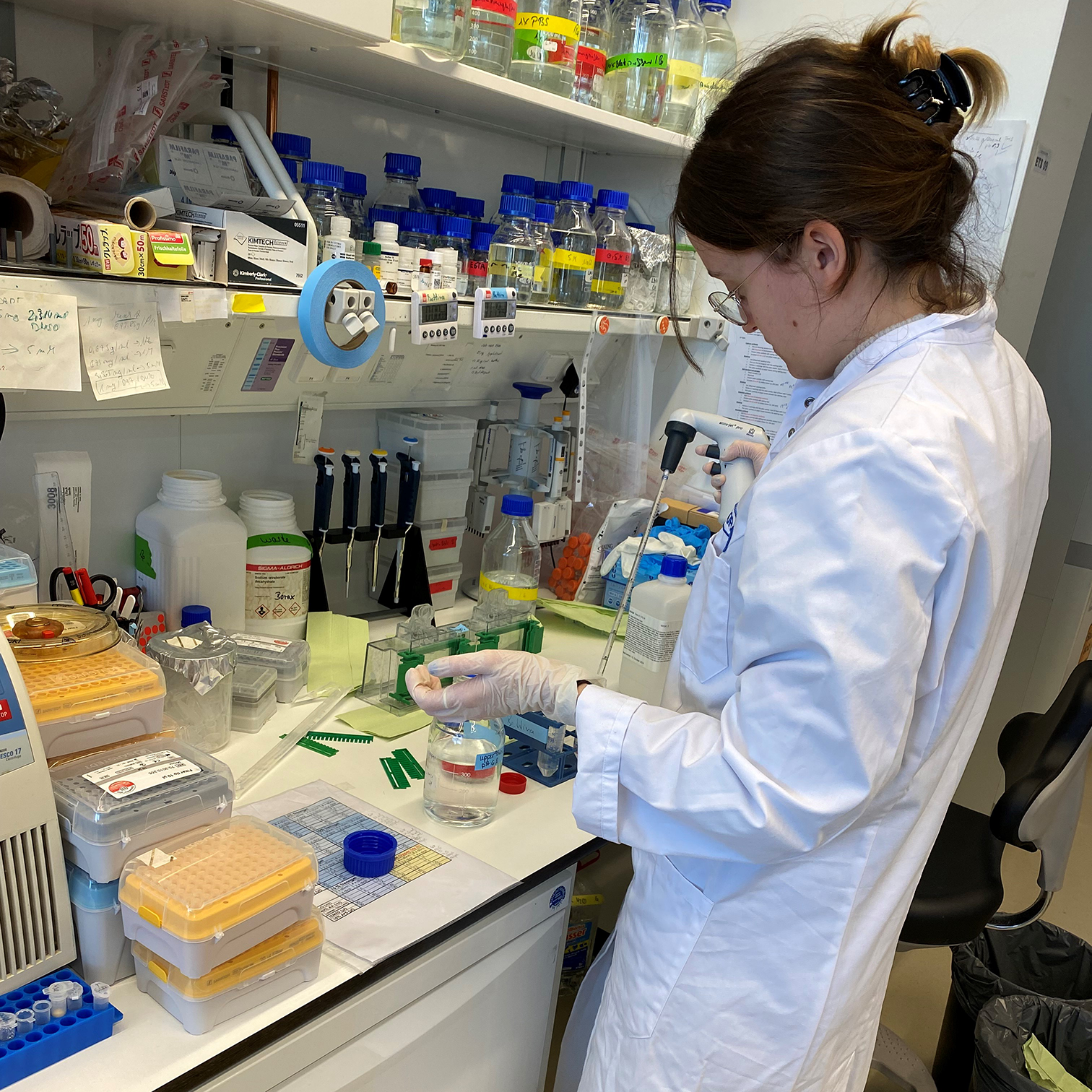  Jugend forscht intern in the lab at work