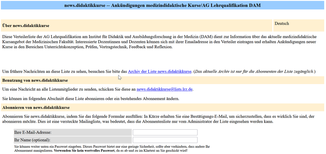 News Didaktikkurse DAM