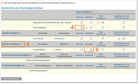 Einzelne Teammitglieder sollen vollen Lese- und Schreibzugriff haben und die restlichen Teammitglieder lediglich über Leserzugriff verfügen