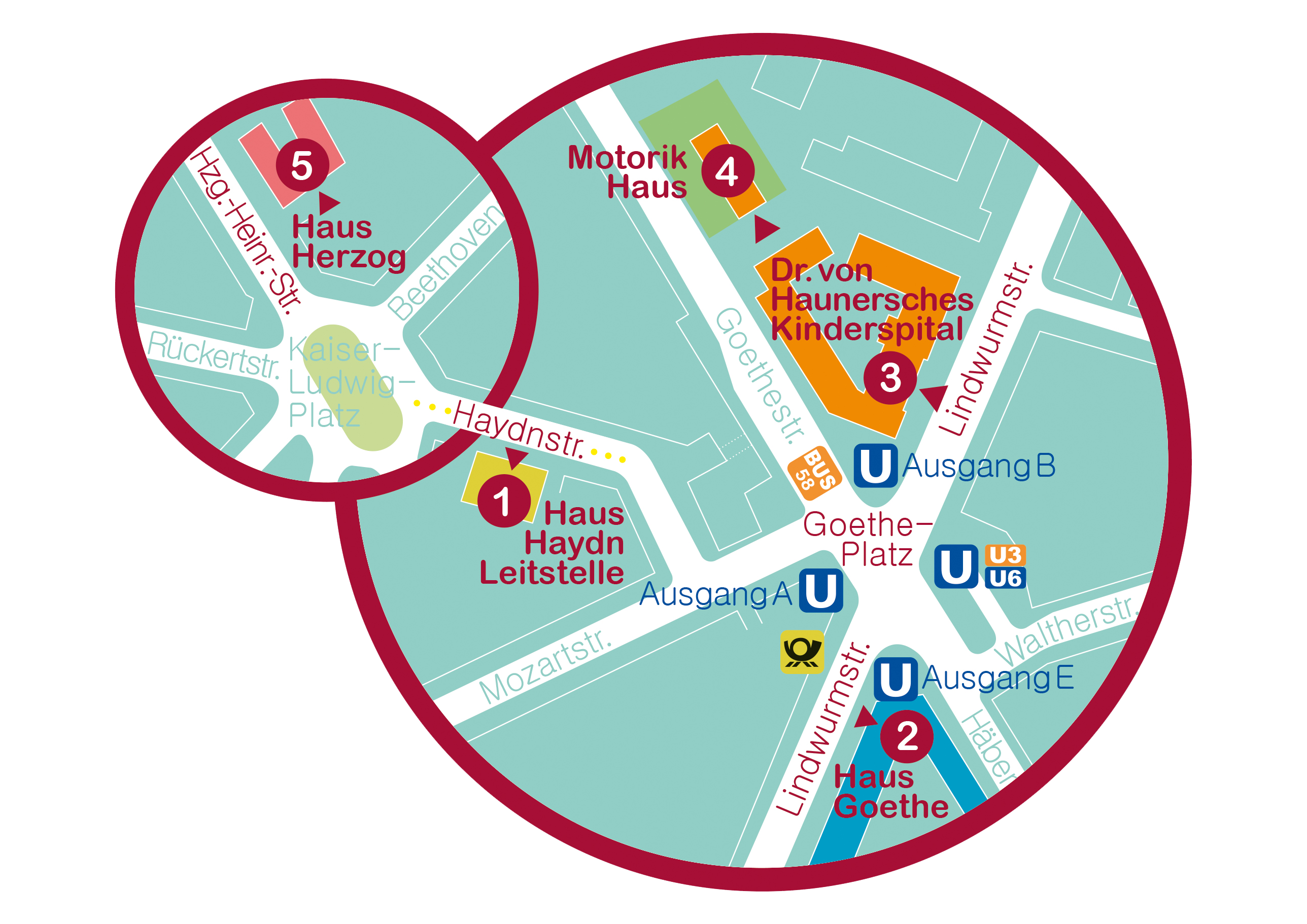 Lageplan der iSPZ Standorte
