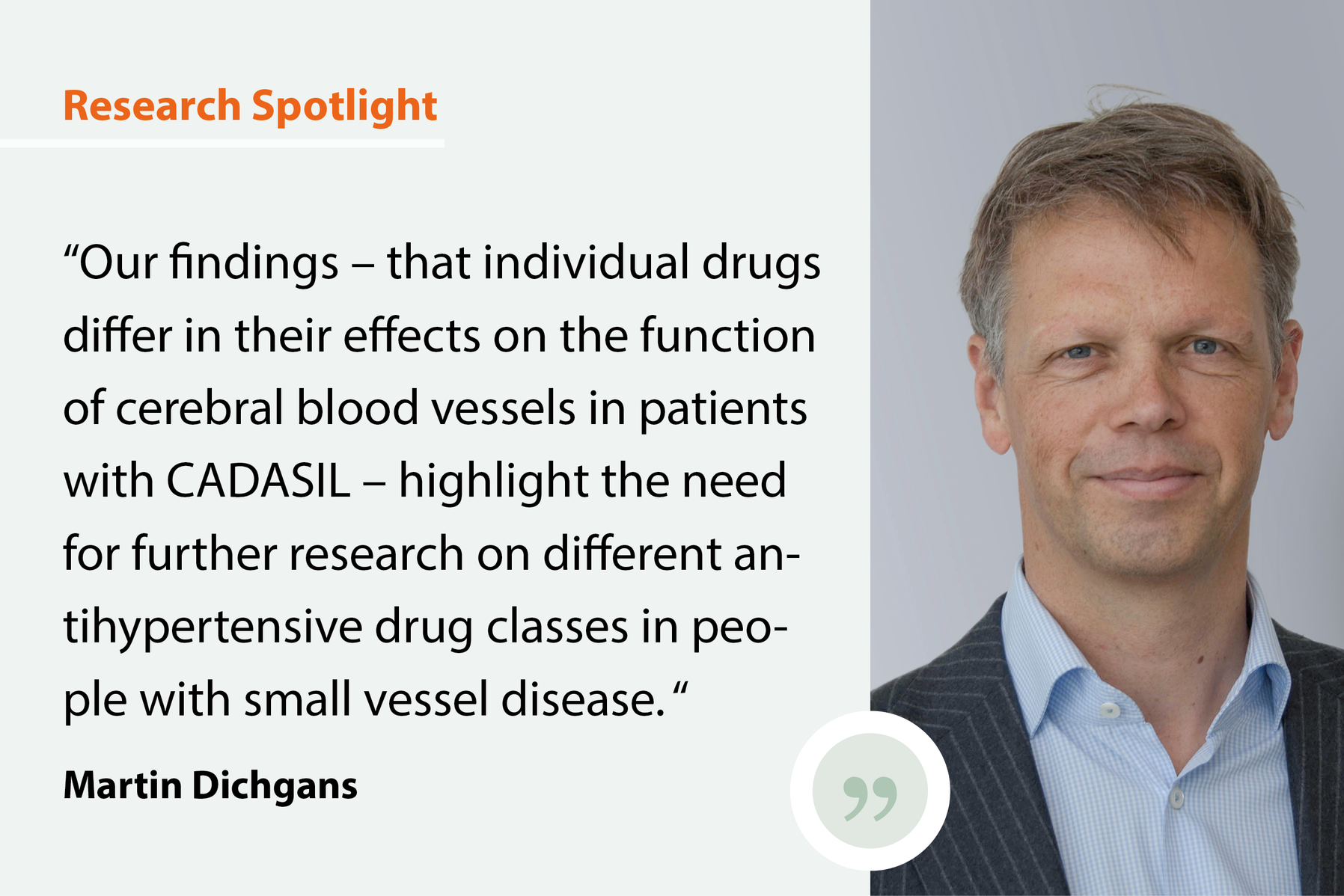  Research Spotlight: Photo of the researcher and a quote about the impact of the research