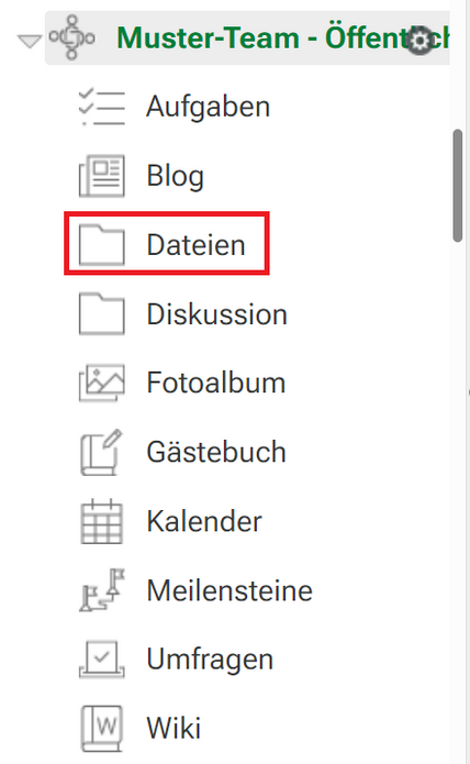 Dateien im KUM-Teams Arbeitsbereich