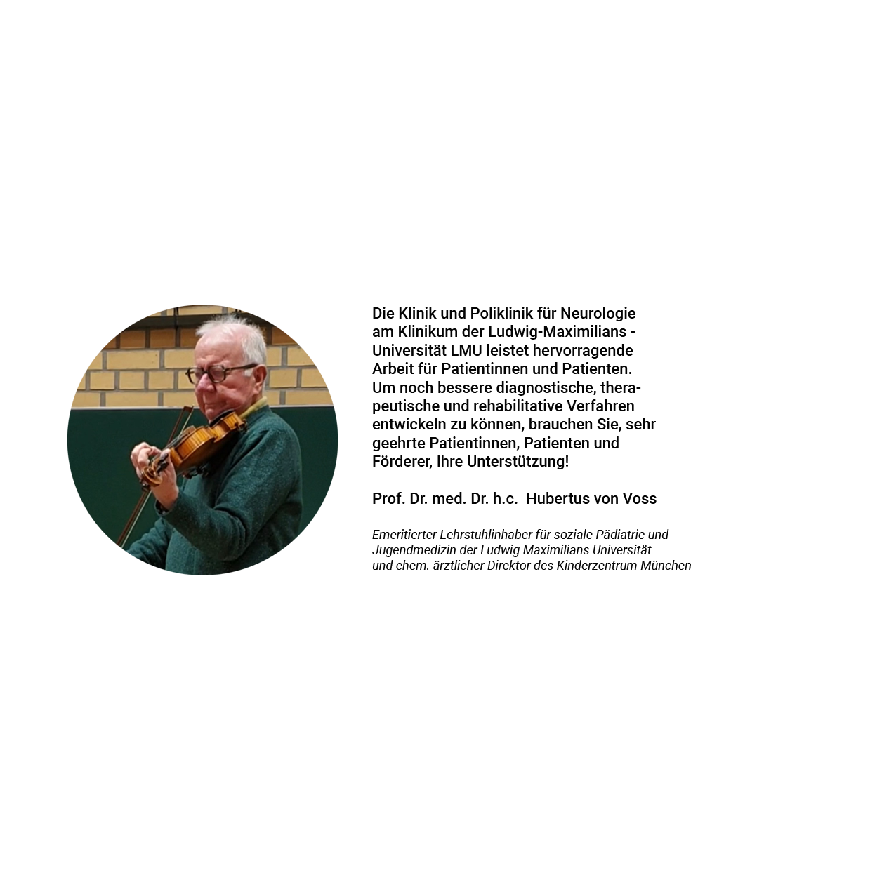 Fürsprecher Prof. von Voss