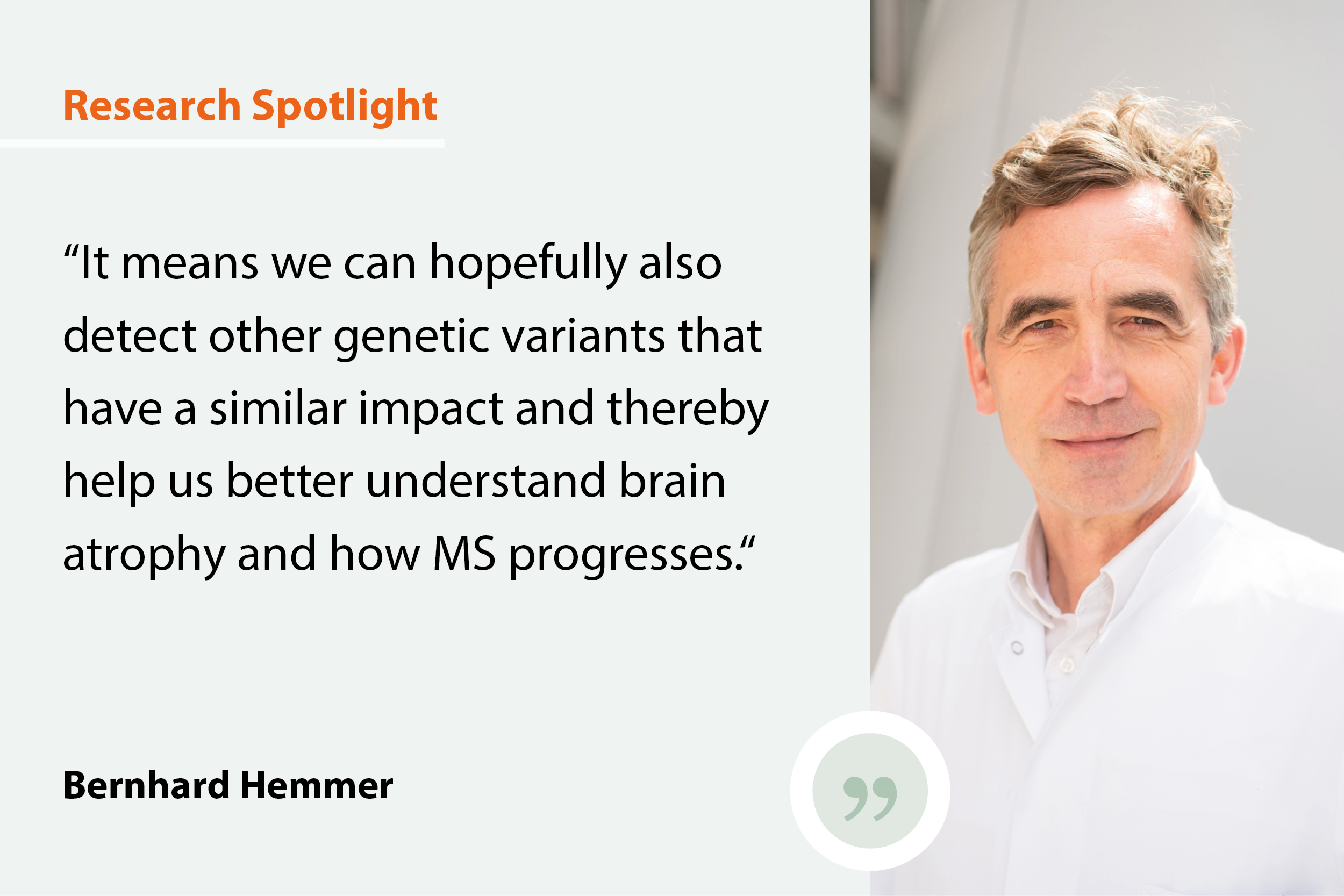  Research Spotlight: Photo of the researcher and a quote about the impact of the research