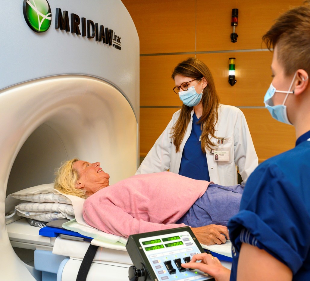 Behandlungssituation am MR-Linac