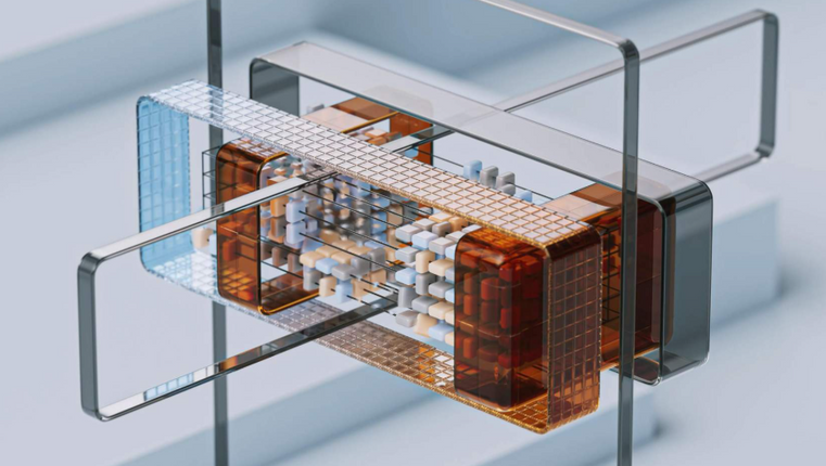 Ein verschachtelter Aufbau des Inneren eines Computers