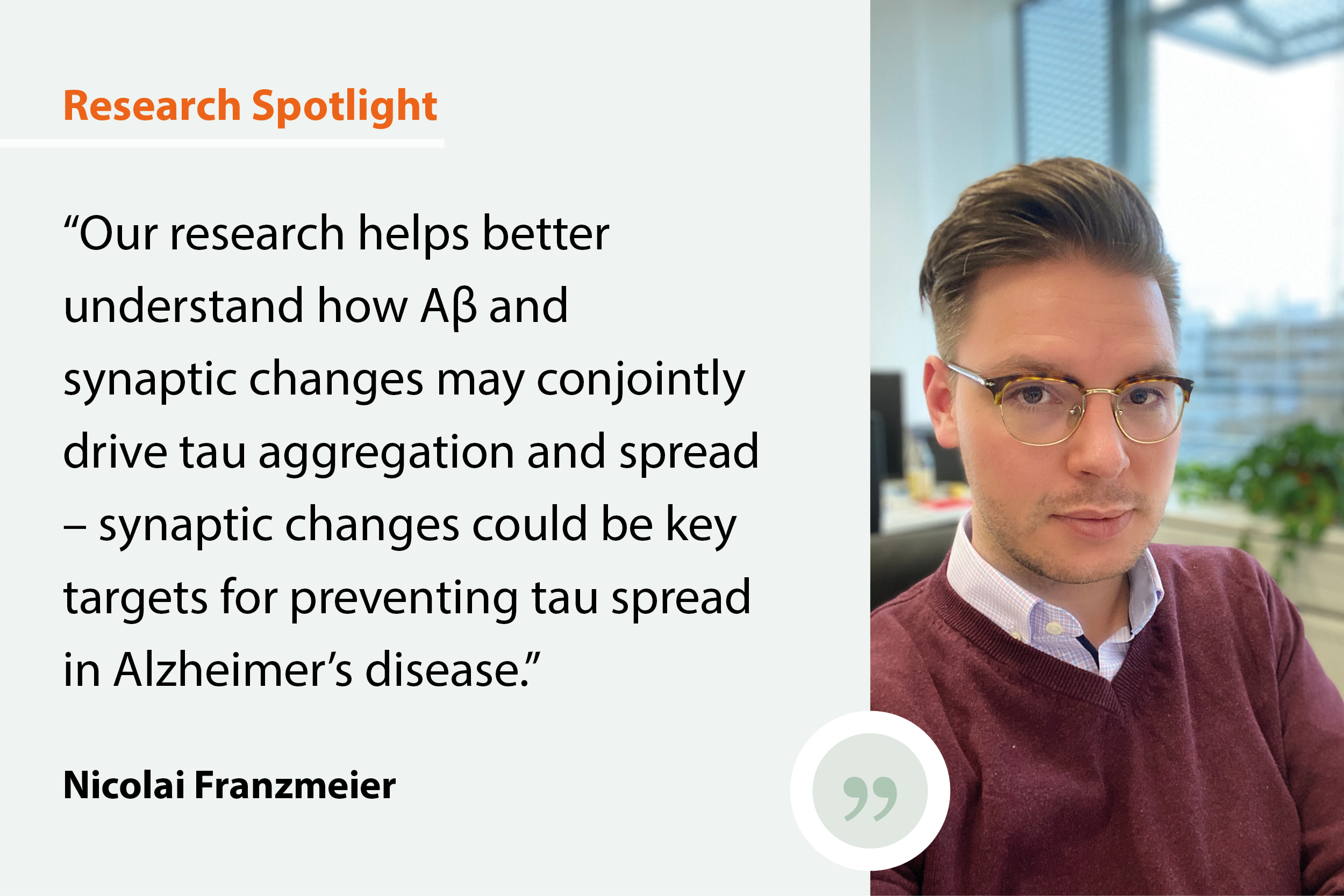  Research Spotlight: Photo of the researcher and a quote about the impact of the research