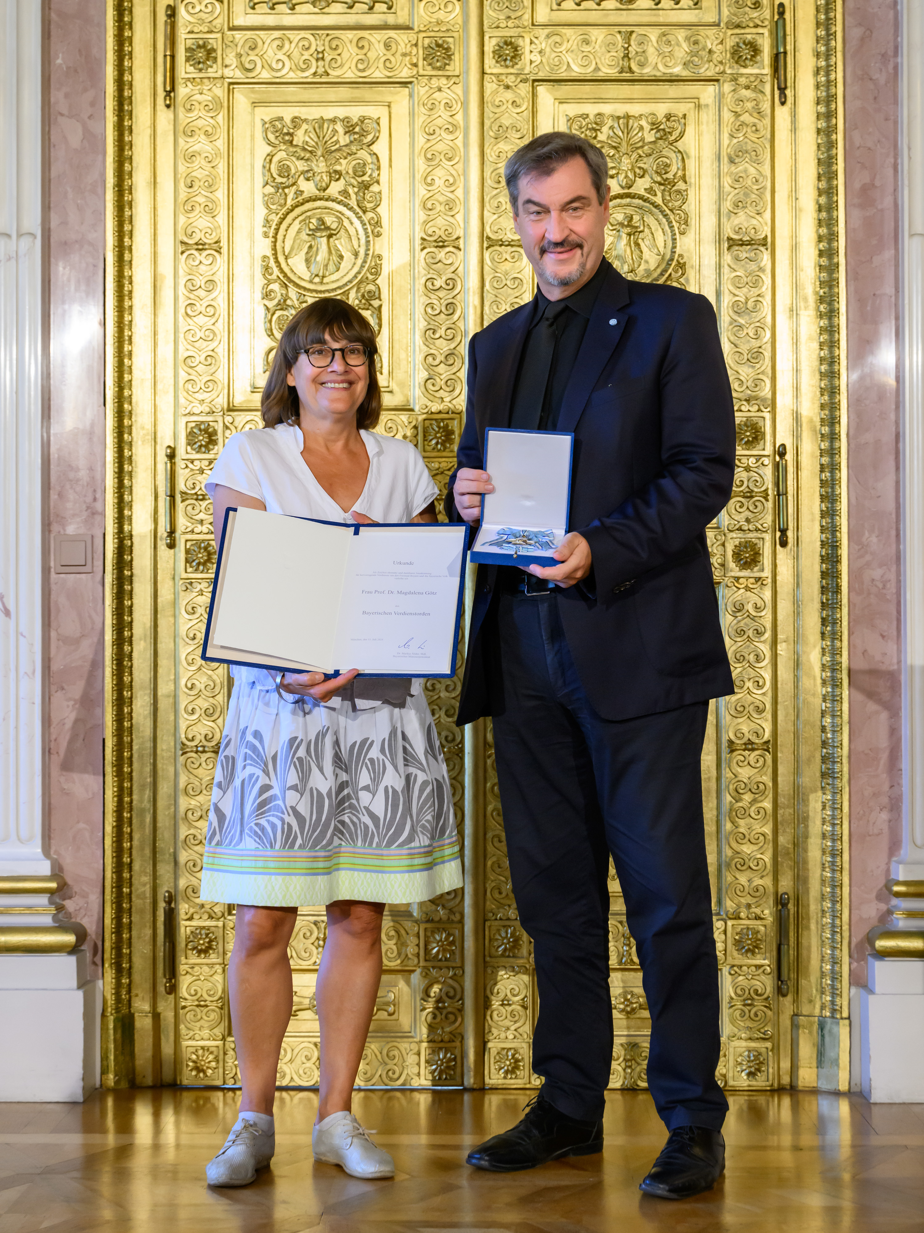  Prof. Magdalena Götz and Minister President Dr. Markus Söder