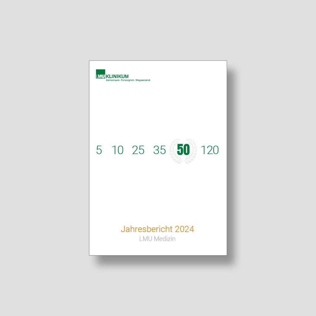 Titelseite des Jahresbericht LMU Klinikum 2024