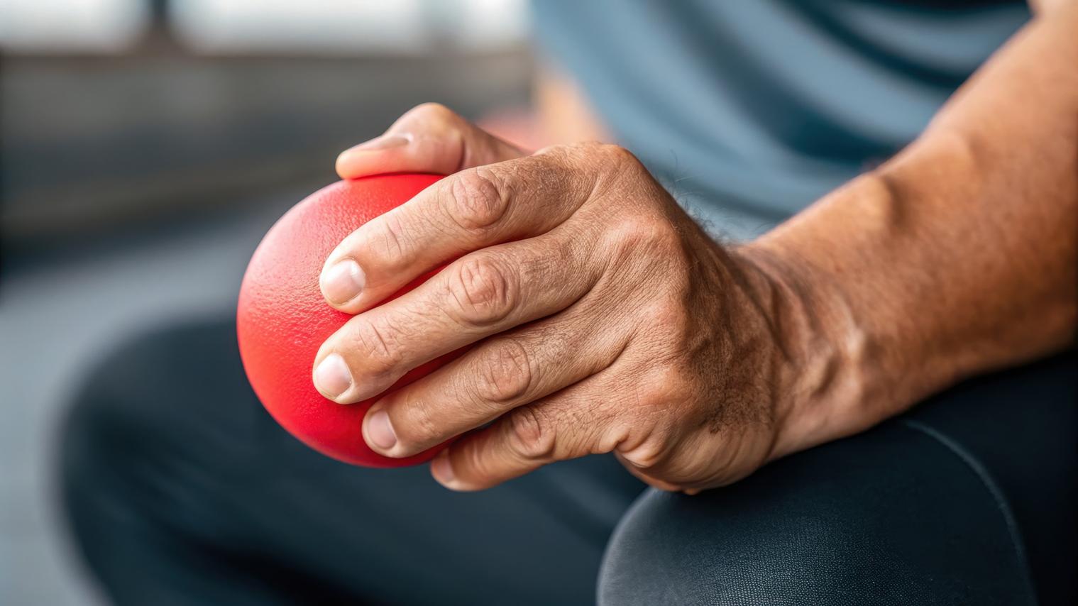 Stilbild Parkinson: Hände mit Ball