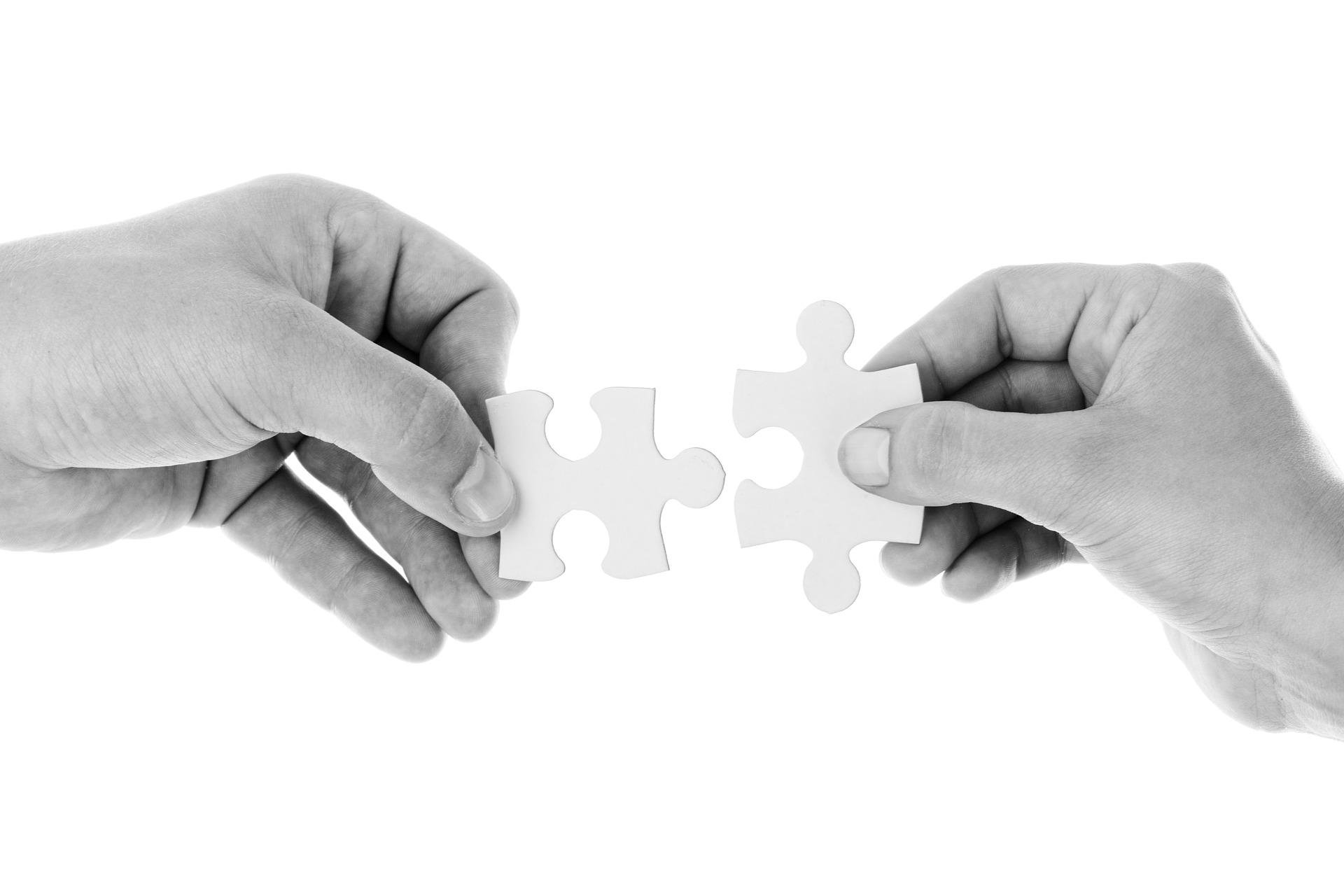 Puzzle-Teile Theorie und Praxis