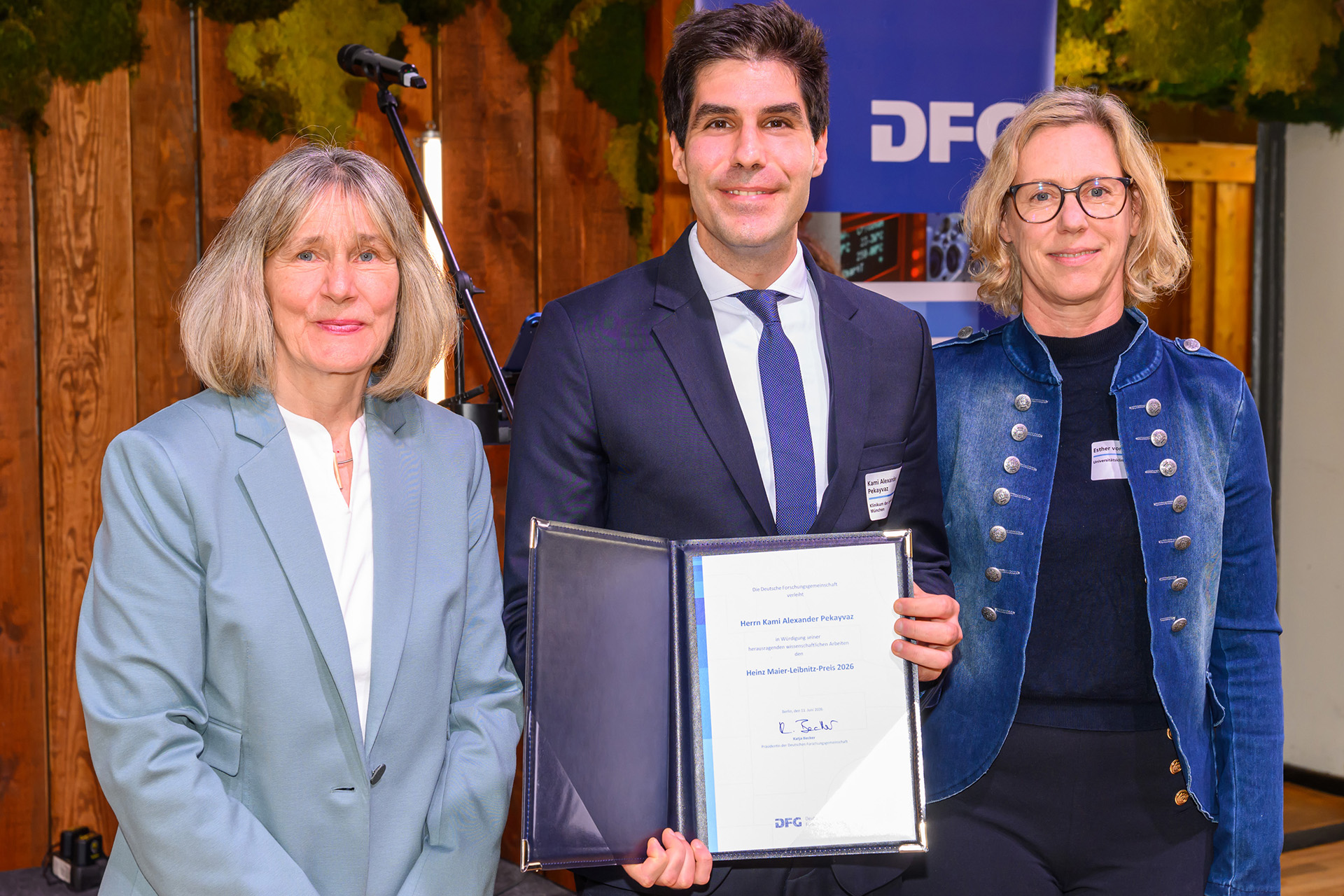 Heinz Maier-Leibnitz-Preis für Dr. Kami Alexander Pekayvaz