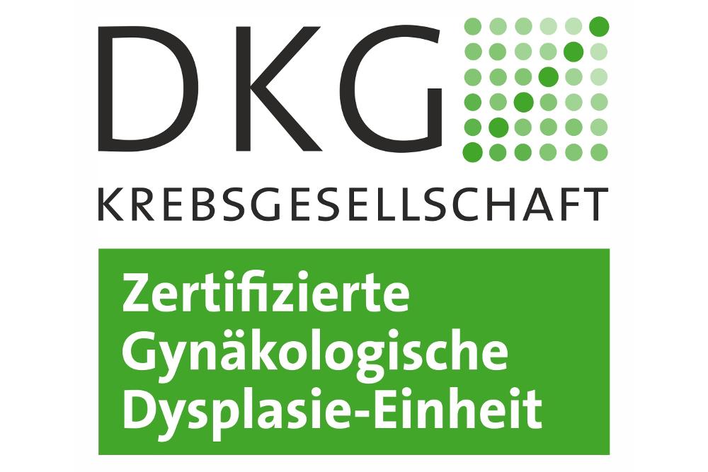 Logo: DKG-zertifizierte gynäkologische Dysplasieeinheit