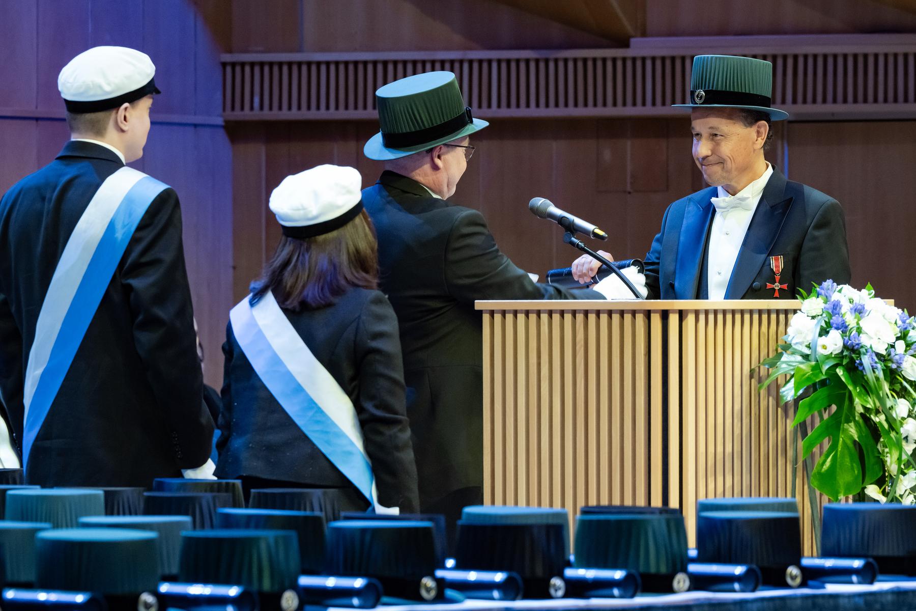  Christian Haass receives his doctorate at the conferment ceremony