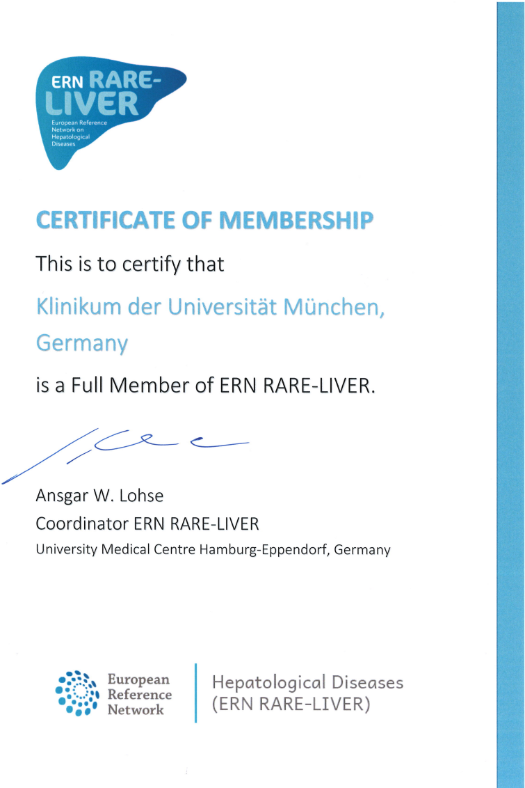 Certificate of Membership ERN RARE-LIVER