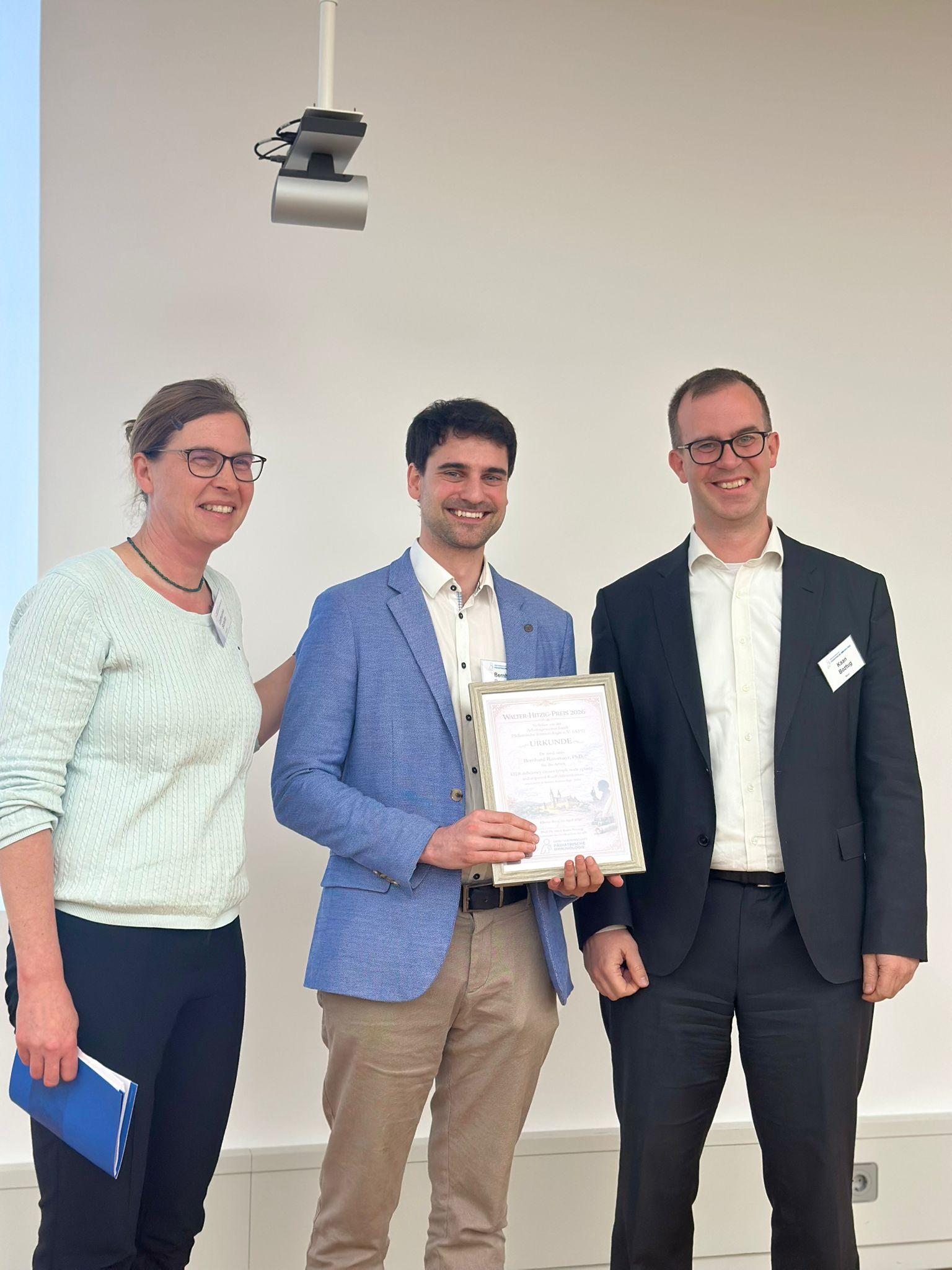Dr. Bernhard Ransmayr - Walter Hitzig Prize