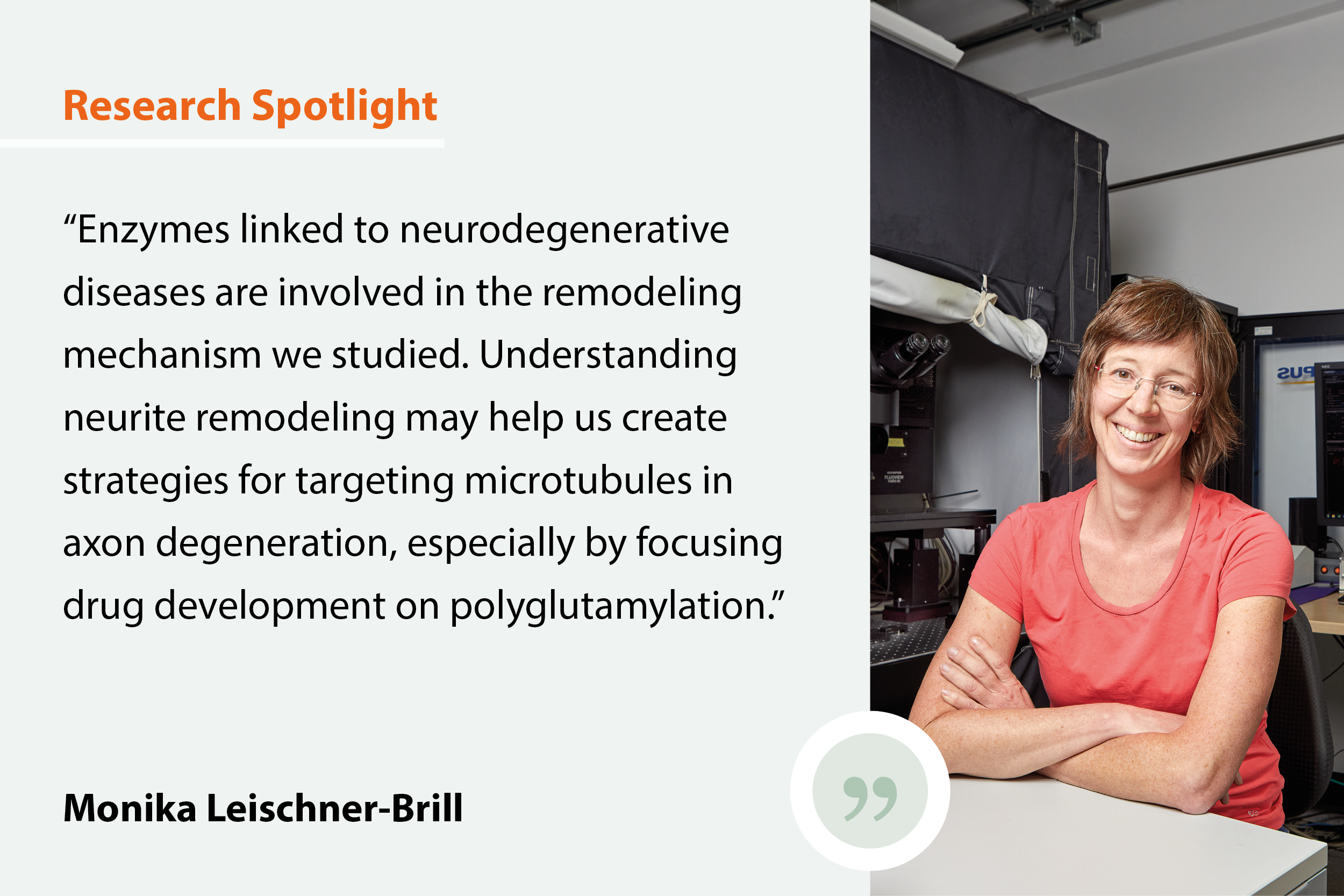  Quote and profile picture of Monika Leischner-Brill