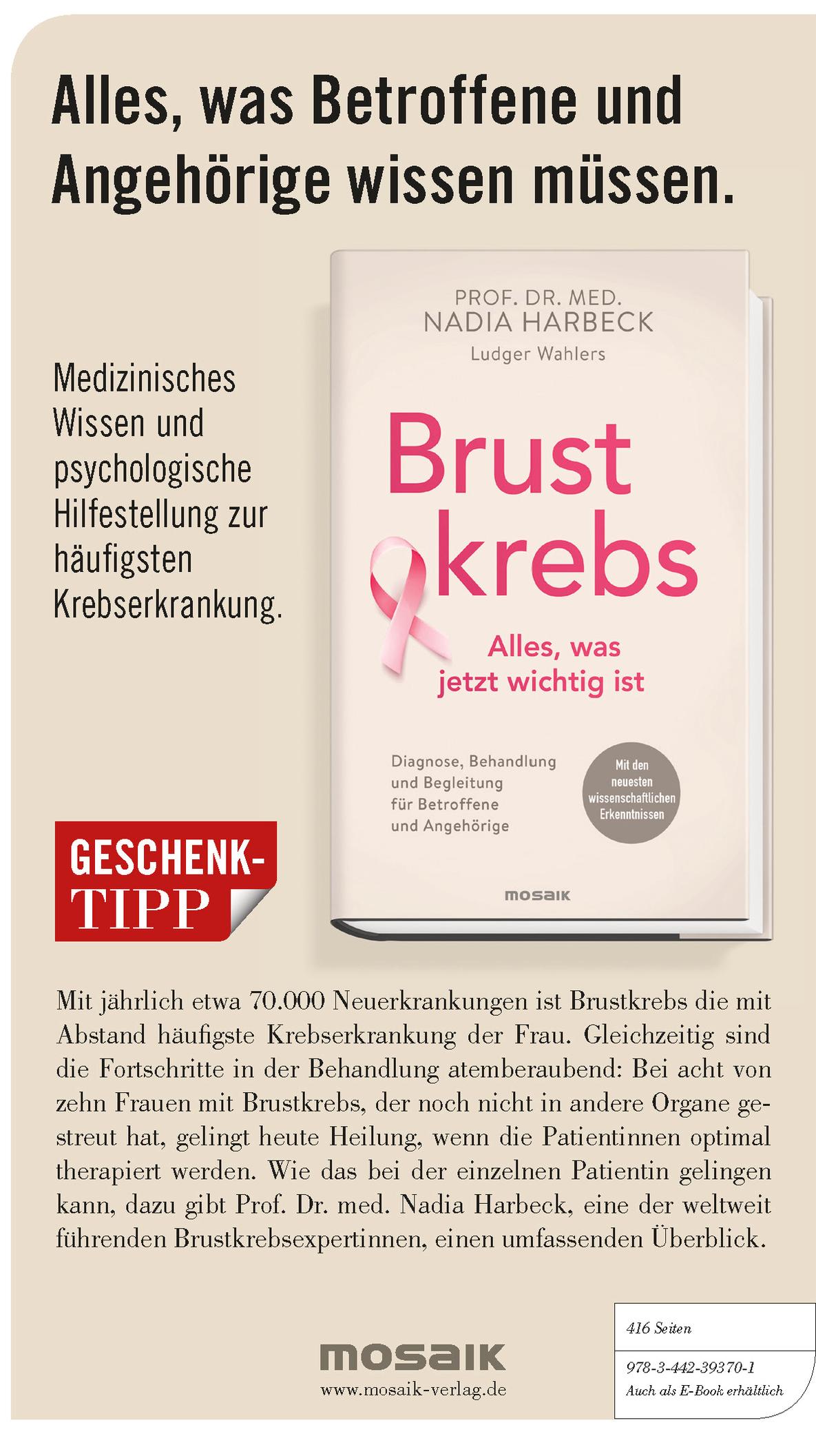 Brustkrebs, Alles was jetzt wichtig ist