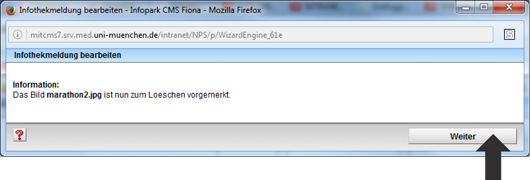 Infothekmeldung bearbeiten