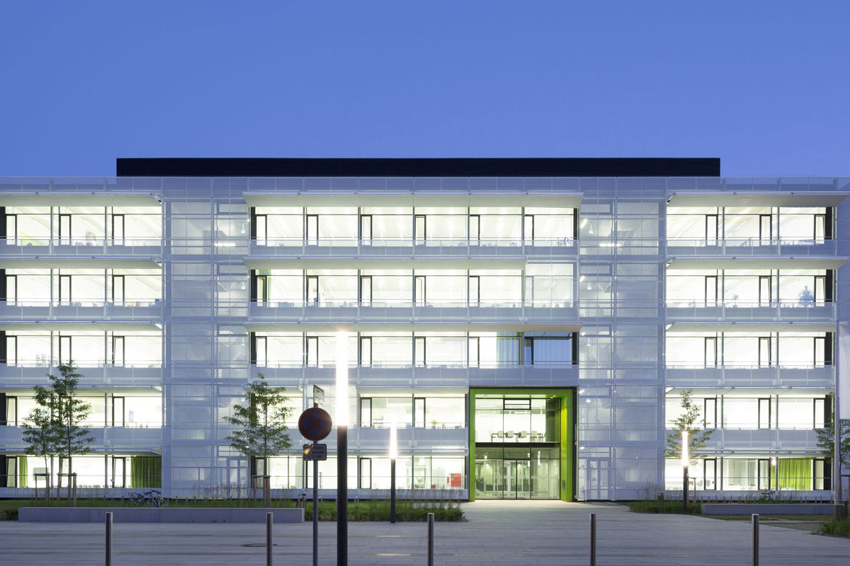 Center for Stroke and Dementia Research Building at Night 